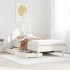 vidaXL Bed Frame without Mattress White 75x190 cm Small Single Solid Wood Pine