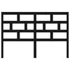 vidaXL Bed Headboard Black 156x4x100 cm Solid Wood Pine