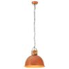 vidaXL Industrial Hanging Lamp Copper Round 51 cm E27 Solid Mango Wood
