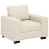 vidaXL Sofa Chair Beige 100 cm Linen-blend Fabric