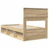 vidaXL Bed Frame with Headboard Sonoma 90 x 190 cm Solid Pine Wood