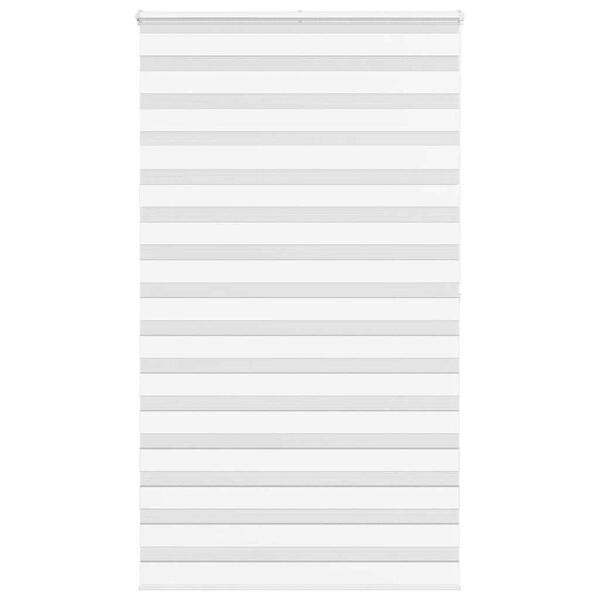vidaXL Zebra Blind White 125x200 cm Fabric Width 120.9 cm Polyester