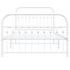 vidaXL Metal Bed Frame without Mattress with Footboard White 107x203cm