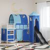 vidaXL Kids'Loft Bed Frame White and Blue 74.5 x 190 cm Metal