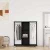 vidaXL Wardrobe with Shelf Black oak 102 x 38 x 110 cm Engineered wood