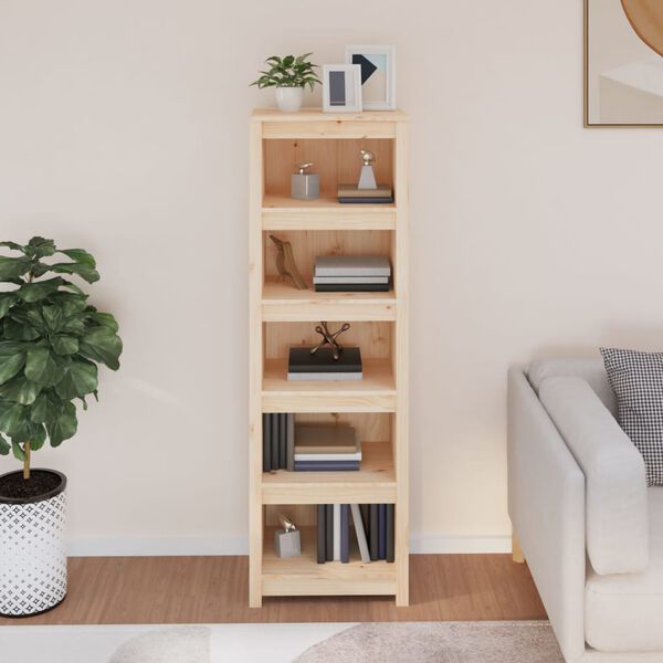 vidaXL Book Cabinet 50x35x154 cm Solid Wood Pine