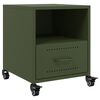 vidaXL Bedside Cabinets 2 pcs Olive Green 36x39x43.5 cm Steel