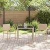 vidaXL Garden Dining Set 3 pcs Beige Poly Rattan