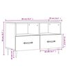 vidaXL TV Cabinet Concrete Grey 80x36x50 cm Engineered Wood