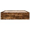 vidaXL Bed Frame without Mattress Smoked Oak 200x200 cm