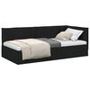 vidaXL Corner Bed Frame with Headboard Black 100 x 200 cm Fabric