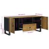 vidaXL TV Cabinet 105x33.5x46 cm Solid Wood Mango&Engineered Wood