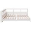 vidaXL Bookcase Bed without Mattress White 200x200cm Solid Wood Pine