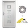 vidaXL Front Door White 108x200 cm PVC