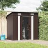 vidaXL Garden Storage Shed Brown 194x121x181 cm Steel