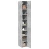 vidaXL Slim Storage Cabinet Concrete Grey 30x42.5x225 cm Engineered Wood