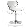 vidaXL Bar Stool White Faux Leather