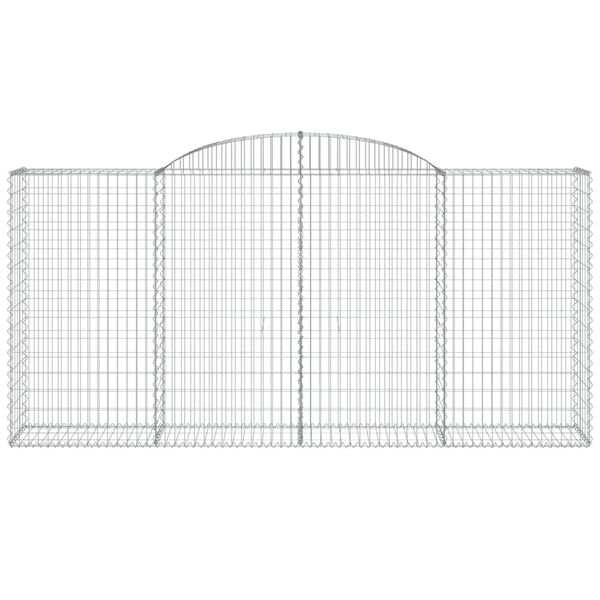vidaXL Arched Gabion Baskets 11 pcs 300x50x140/160 cm Galvanised Iron