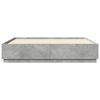 vidaXL Bed Frame with LED without Mattress Concrete Grey 200x200 cm