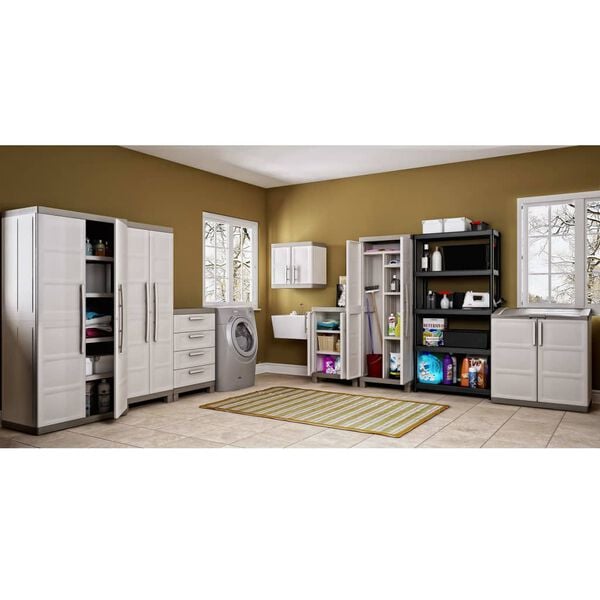 Keter Low Storage Cabinet Excellence Beige and Taupe 97 cm