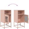 vidaXL Bedside Cabinet Pink 36x39x78 cm Cold-rolled Steel