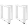 vidaXL Coffee Table Legs T-Shaped&nbsp;2 pcs White 50x25x(42-43) cm Steel