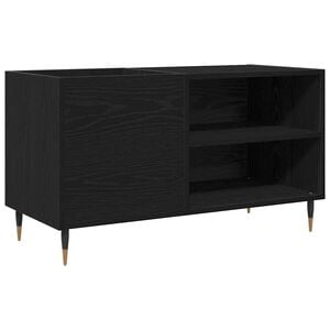 vidaXL Record Cabinet Black Oak 85 x 38 x 48 cm Engineered Wood