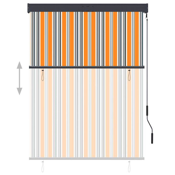 vidaXL Outdoor Roller Blind 120x250 cm Yellow and Blue