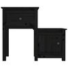 vidaXL Bedside Cabinet 2 pcs Black 79.5x38x65.5 cm Solid Wood Pine