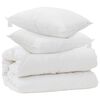 vidaXL Duvet with Pillows with Pillow 3 pcs White Microfiber