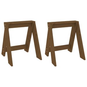 vidaXL Stools 2 pcs Honey Brown 40x40x45 cm Solid Wood Pine