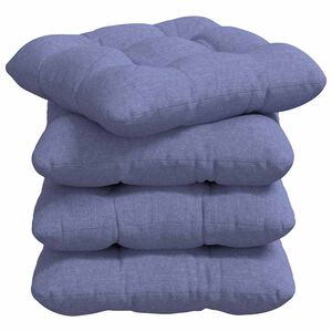 vidaXL Seat Cushions 4 pcs Jeans Blue 45 x 45 x 12 cm Fabric