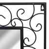 vidaXL Garden Wall Mirror Rectangular 60x110 cm Black