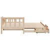 vidaXL Daybed with Trundle and Drawers without Mattress 90x200 cm