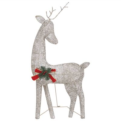 vidaXL Christmas Reindeer Family 270x7x90 cm Gold Warm White Mesh