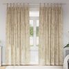 vidaXL Velvet Curtains with Curtains 2 pcs Cream 225 x 140 cm Velvet