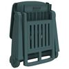 vidaXL Folding Sun Lounger with Wheels Green PP