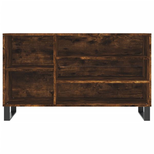 vidaXL Shoe Cabinet Smoked Oak 102x36x60 cm Engineered Wood