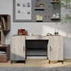 vidaXL Desk Grey Sonoma 140x50x75 cm Engineered Wood