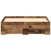 vidaXL Bed Frame with Drawers Old wood 120 x 200 cm Engineered wood