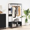 vidaXL Wardrobe Black 90x50x180 cm Engineered Wood