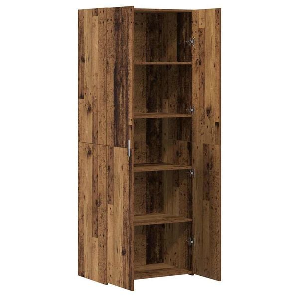 vidaXL Highboard 2 pcs Old Wood 70 x 42.5 x 185 cm