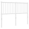 vidaXL Metal Headboard White 120 cm