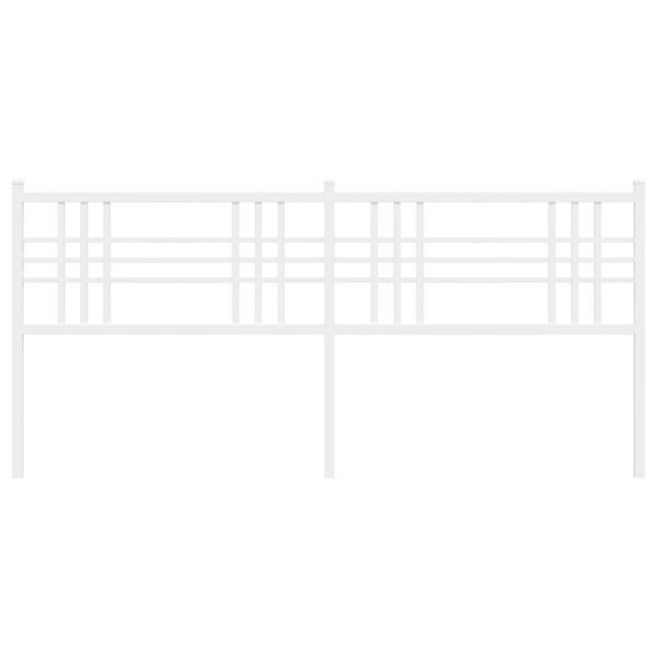 vidaXL Metal Headboard White 193cm
