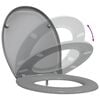 vidaXL Toilet Seat Grey 44.8 x 37.3 x 4.2 cm Duroplast