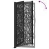 vidaXL Garden Gate Black 100x200 cm Steel Trace Design