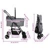 vidaXL Folding Pet Stroller Grey 81 x 47 x 99 cm 600D Oxford fabric
