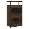 vidaXL Shoe Cabinet Brown Oak 60x34x112 Engineered Wood
