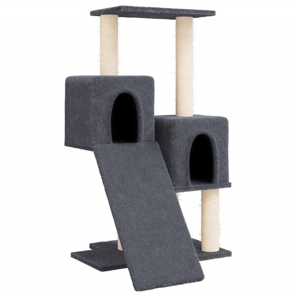 vidaXL Cat Tree with Sisal Scratching Posts Dark Grey 82 cm