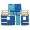 vidaXL Kids' Loft Bed with Tunnel without Mattress Blue 90x190cm